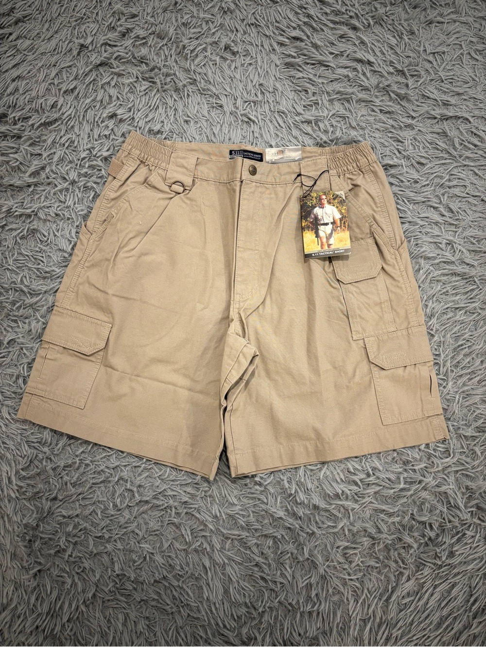NEW 5.11 Tactical Shorts Men Size 38 Khaki Taclite Pro 9" Ripstop Cargo Gorpcore
